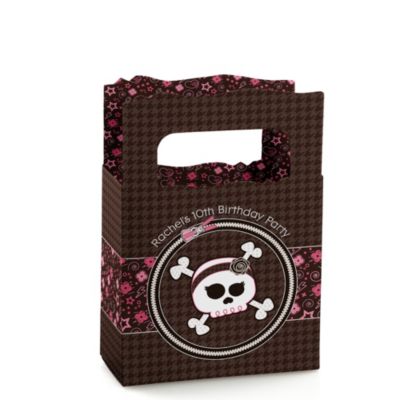 Skullicious&trade; - Girl Skull - Personalized Birthday Party Mini Favor Boxes