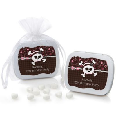Skullicious&trade; - Girl Skull - Personalized Birthday Party Mint Tin Favors