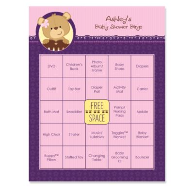 baby girl teddy bear card factory