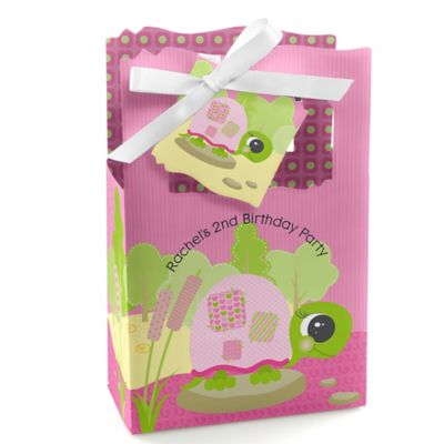 Girl Turtle - Personalized Birthday Party Favor Boxes