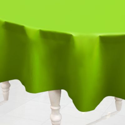 Lime Green - Birthday Party Plastic Round Tablecovers