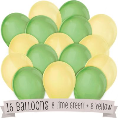 Lime Green and Yellow - Bridal Shower Latex Balloons - 16 ct