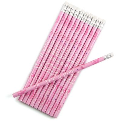 It's A Girl Pencils - Baby Shower Favors - 12 ct