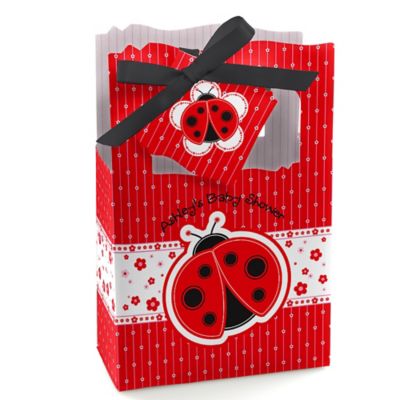 Modern Ladybug - Personalized Baby Shower Favor Boxes