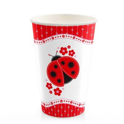 Modern Ladybug - Birthday Party Hot/Cold Cups - 8 ct