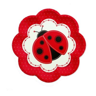 Modern Ladybug - Birthday Party Dessert Plates - 8 ct