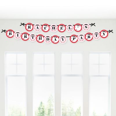 Modern Ladybug - Personalized Birthday Party Garland Letter Banner