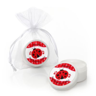 Modern Ladybug - Personalized Birthday Party Lip Balm Favors