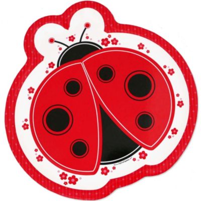 Modern Ladybug - Birthday Party Dinner Plates - 8 ct