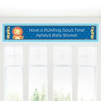 Lion Boy - Personalized Baby Shower Banners