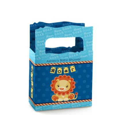 Lion Boy - Personalized Baby Shower Mini Favor Boxes