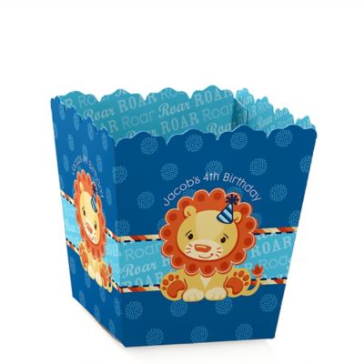 Lion Boy - Personalized Birthday Party Candy Boxes