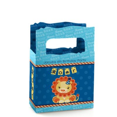 Lion Boy - Personalized Birthday Party Mini Favor Boxes