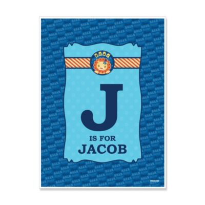 Lion Boy - Personalized Birthday Party Poster Gift