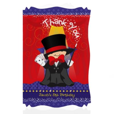 Little Magician - Personalized Birthday Party Thank You Cards