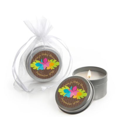 Luau - Personalized Baby Shower Candle Tin Favors