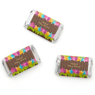 Luau - Personalized Baby Shower Mini Candy Bar Wrapper Favors - 20 ct