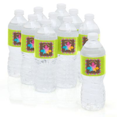 Luau - Personalized Baby Shower Water Bottle Label Favors