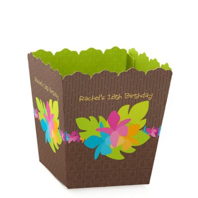 Luau - Personalized Birthday Party Candy Boxes