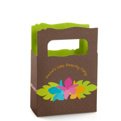 Luau - Personalized Birthday Party Mini Favor Boxes