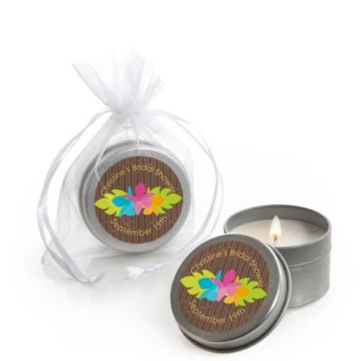 Luau - Personalized Bridal Shower Candle Tin Favors