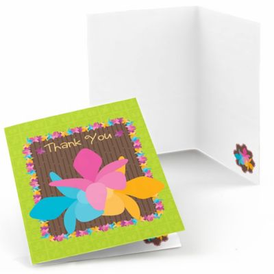 Luau - Bridal Shower Thank You Cards - 8 ct