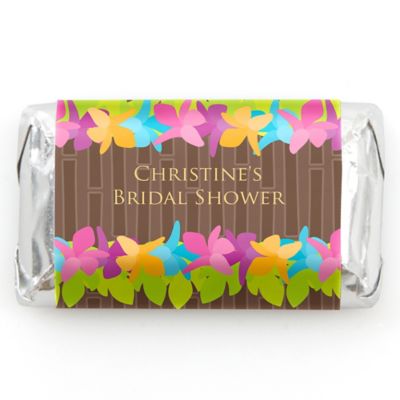 Luau - Personalized Bridal Shower Mini Candy Bar Wrapper Favors - 20 ct