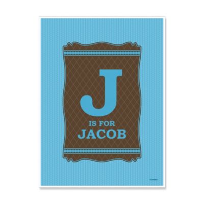 Modern Blue - Personalized Birthday Party Poster Gift