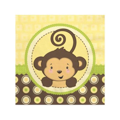 Monkey Neutral - Baby Shower Beverage Napkins - 16 ct
