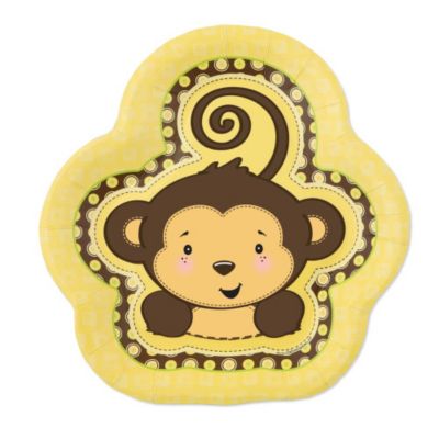 Monkey Neutral - Baby Shower Dessert Plates - 8 ct