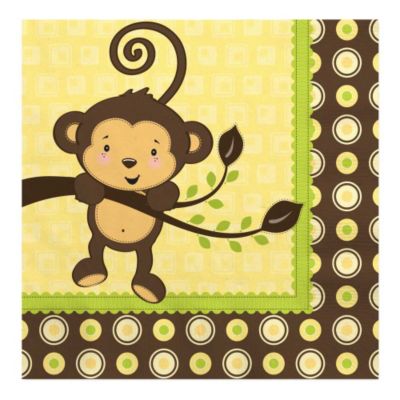 Monkey Neutral - Baby Shower Luncheon Napkins - 16 ct