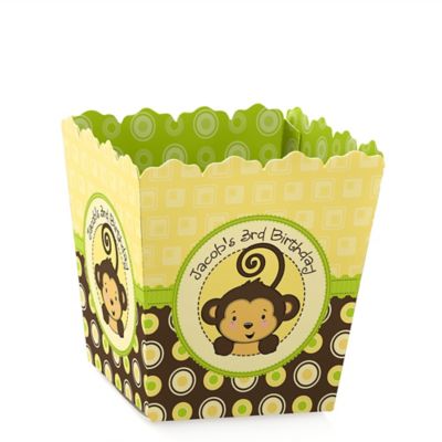 Monkey Neutral - Personalized Birthday Party Candy Boxes