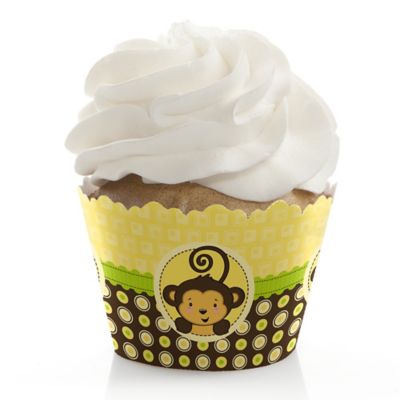 Monkey Neutral - Birthday Party Cupcake Wrappers