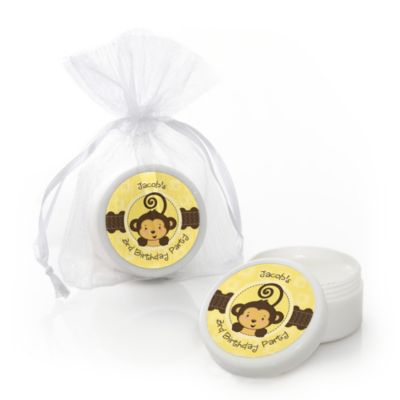 Monkey Neutral - Personalized Birthday Party Lip Balm Favors
