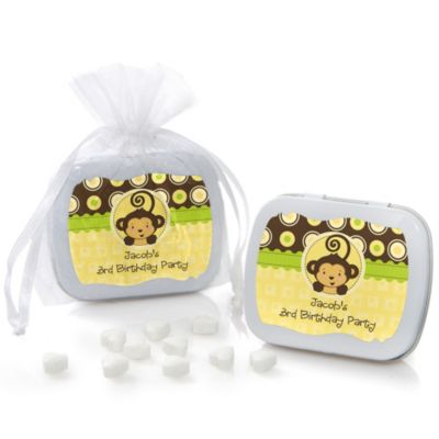 Monkey Neutral - Personalized Birthday Party Mint Tin Favors