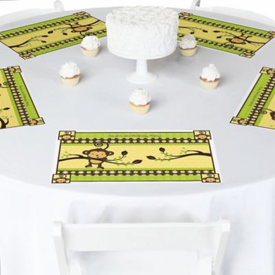 Monkey Neutral - Personalized Birthday Party Placemats