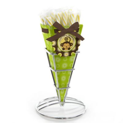 Monkey Neutral - Birthday Party Candy Bouquets with Sticklettes