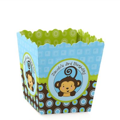 Monkey Boy - Personalized Birthday Party Candy Boxes