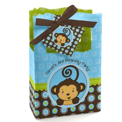 Monkey Boy - Personalized Birthday Party Favor Boxes