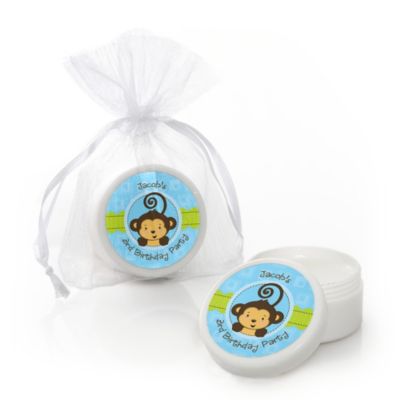 Monkey Boy - Personalized Birthday Party Lip Balm Favors