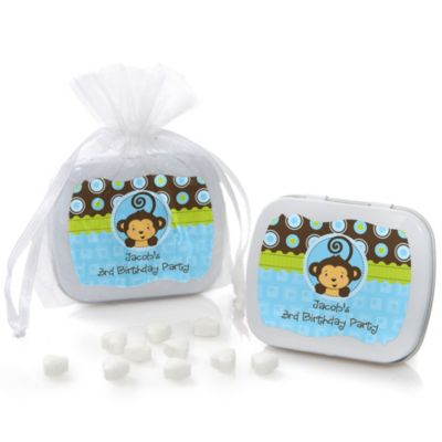 Monkey Boy - Personalized Birthday Party Mint Tin Favors