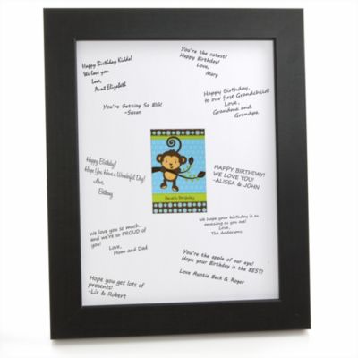 Monkey Boy - Personalized Birthday Party Signature Mat Gift