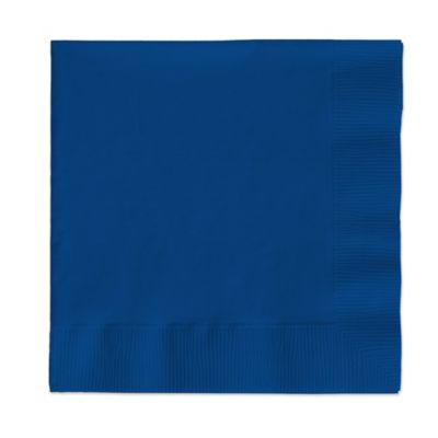 Navy - Birthday Party Beverage Napkins - 50 ct