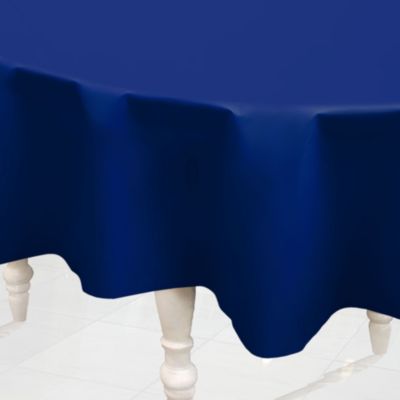 Navy - Birthday Party Plastic Round Tablecovers