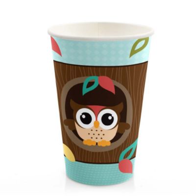 Owl - Look Whooo's Having A Baby - Baby Shower Hot/Cold Cups - 8 ct