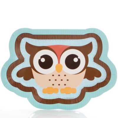 Owl - Look Whooo's Having A Baby - Baby Shower Dinner Plates - 8 ct