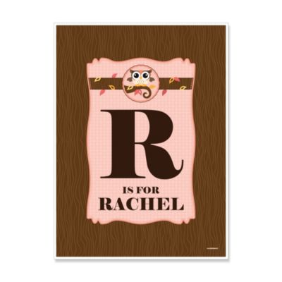 Owl Girl - Look Whooo's Having A Baby - Personalized Baby Shower Poster Gift
