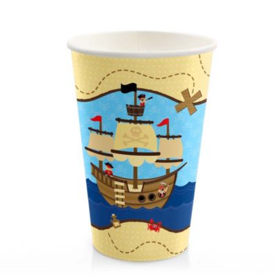 Ahoy Mates! Pirate - Birthday Party Hot/Cold Cups - 8 ct
