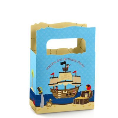 Ahoy Mates! Pirate - Personalized Birthday Party Mini Favor Boxes