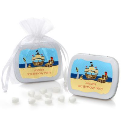 Ahoy Mates! Pirate - Personalized Birthday Party Mint Tin Favors